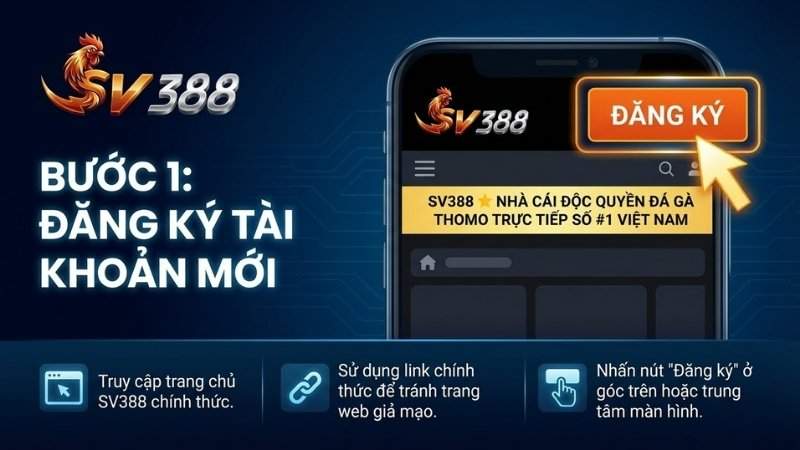 Click vào nút "Đăng ký" để tạo tài khoản mới
