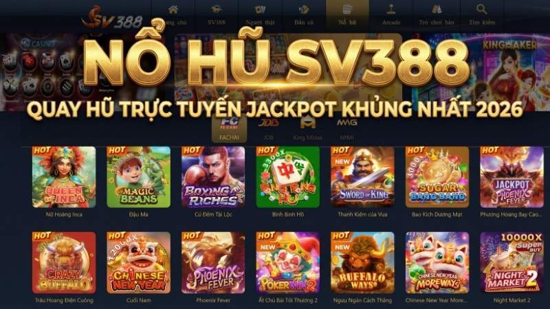 Nổ Hũ SV388: Quay Hũ Trực Tuyến Jackpot Khủng Nhất 2026