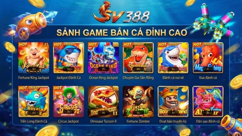 Sảnh game bắn cá đổi thưởng SV388